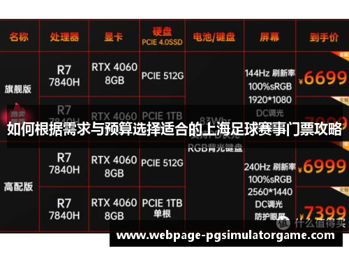 如何根据需求与预算选择适合的上海足球赛事门票攻略